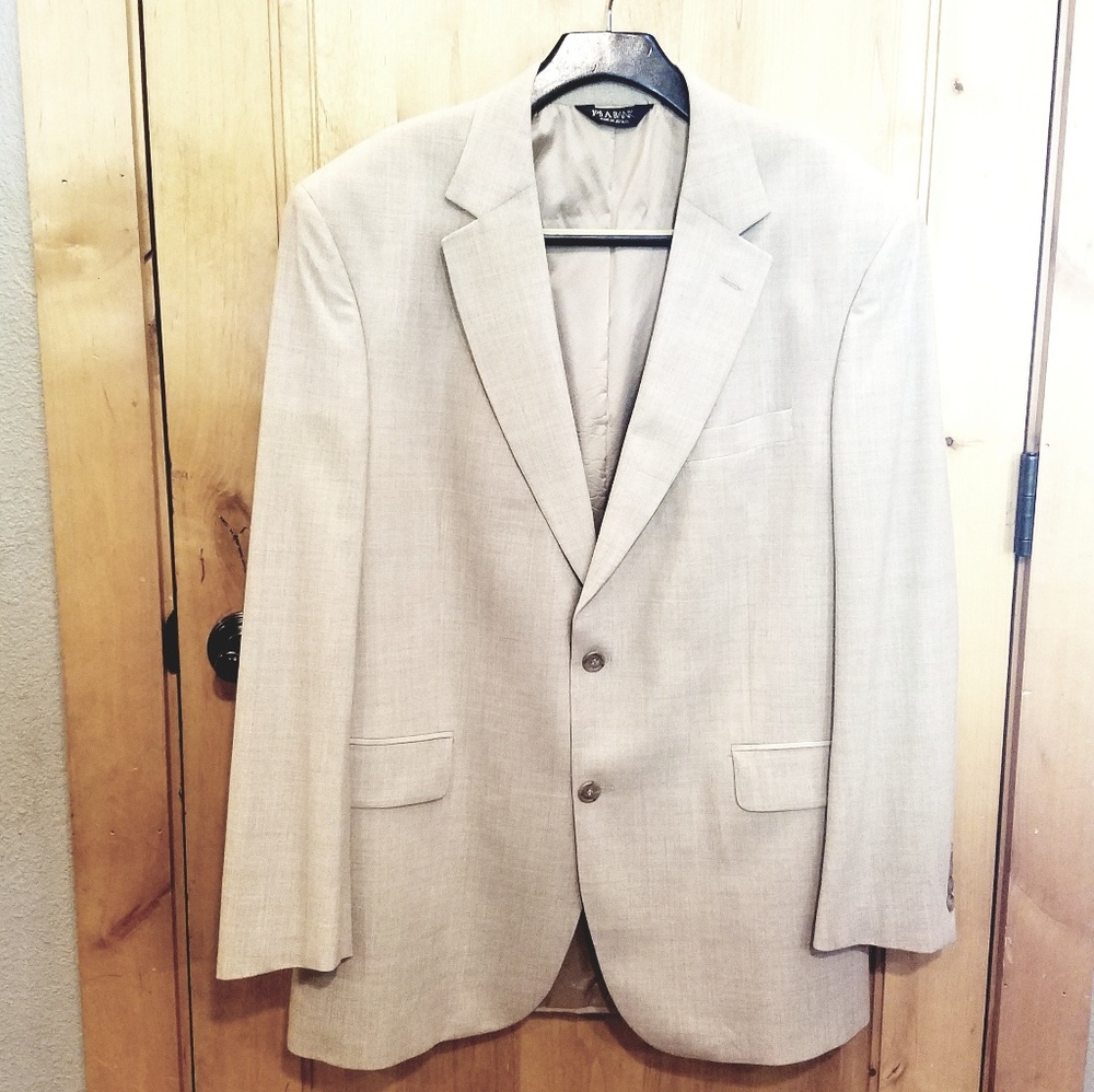 Jos. A. Bank tan wool blend blazer suit jacket